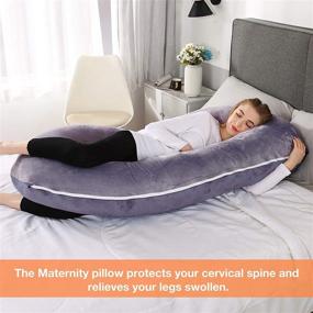 img 2 attached to 🤰 Ultimate Comfort: C Shaped Body Pillow for Sleeping - Pregnancy Must Haves