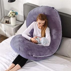 img 1 attached to 🤰 Ultimate Comfort: C Shaped Body Pillow for Sleeping - Pregnancy Must Haves