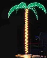 🌴 enhance your outdoor decor with eez rv products 7 foot high led lighted tropical palm tree - a brilliant upgrade over incandescent bulbs логотип