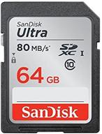 sandisk ultra sdxc 64gb 80mb/s c10 flash memory card - high-speed and superior storage capacity (sdsdunc-064g-an6in) logo