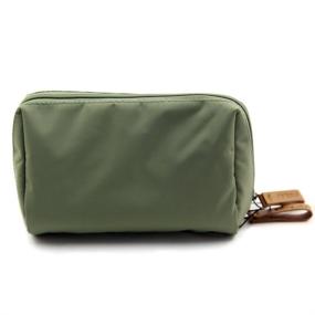 img 2 attached to 💄 Stylish Womens Travel Cosmetic Bags - Compact Essential Oil Carrying Bag & Makeup Pouch for Ladies & Girls in Elegant Pea Green Shade