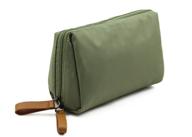 💄 stylish womens travel cosmetic bags - compact essential oil carrying bag & makeup pouch for ladies & girls in elegant pea green shade logo