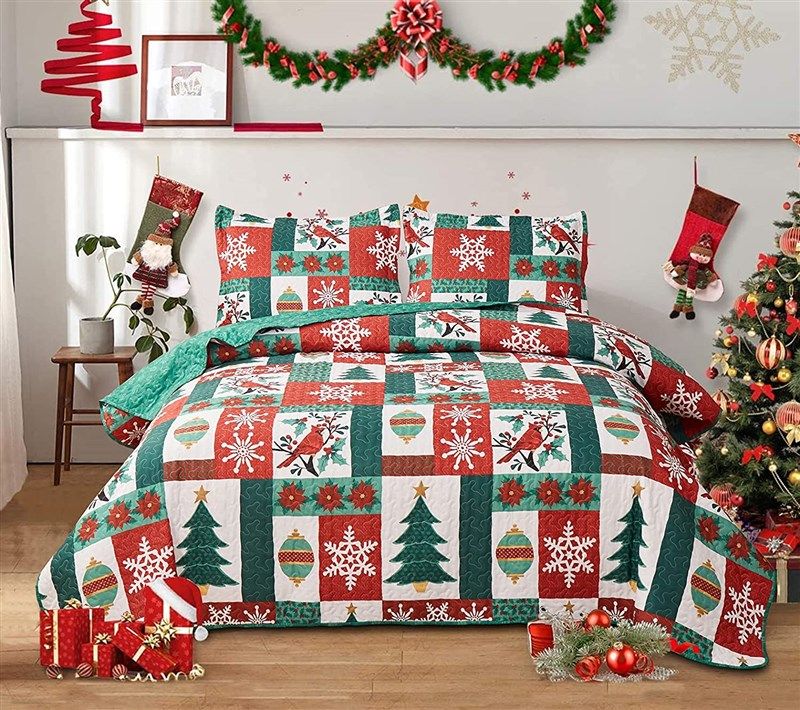 Christmas Home Bedspread Lightweight Reversible logotipo