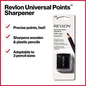 img 1 attached to 🖊️ REVLON Universal Points Sharpener: Perfect for All Pencil Sizes - Lip Liner, Eyebrow, and Eyeliner Pencils - Dual Sharpener for Wood & Plastic