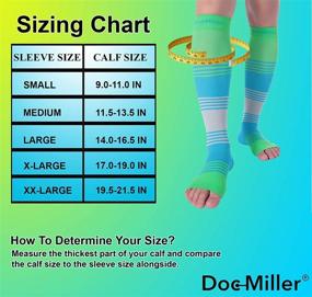 img 3 attached to Premium Open Toe Compression Socks Dress Series 1 Pair 20-30mmHg by Doc Miller