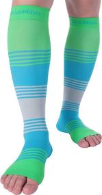 img 4 attached to Premium Open Toe Compression Socks Dress Series 1 Pair 20-30mmHg by Doc Miller