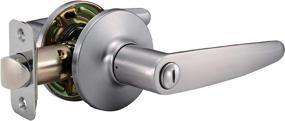 img 4 attached to 🚪 Satin Nickel Reversible Privacy Door Lever by Amazon Basics Cambridge