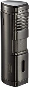 img 3 attached to Cobber Torch Cigar Lighter: Windproof Quad Flame Butane Fuel for Smoking, Refillable and Punch-Enabled, in Gunmetal Gray