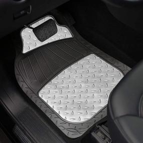 img 3 attached to FH Group F11315SILVER Silver Floor Weather Rubber Mats For Cars