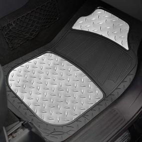 img 2 attached to FH Group F11315SILVER Silver Floor Weather Rubber Mats For Cars