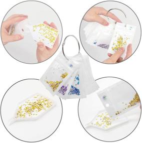 img 3 attached to 💎 Diamond Painting Supplies Storage Container Kit - 100PCs Portable Bead Organizer, Diamond Painting Tray, Number Stickers, and Label Sheet
