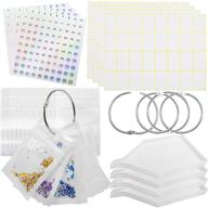 💎 diamond painting supplies storage container kit - 100pcs portable bead organizer, diamond painting tray, number stickers, and label sheet logo