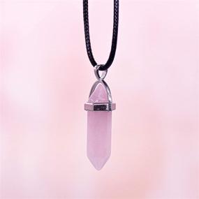 img 2 attached to 💎 AUEAR Bullet Shape Crystal Stone Chakra Pendants: 15 PCS for Jewelry Making & Healing