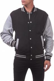 img 2 attached to Top-notch Men's Varsity Fleece Baseball Jacket by Pro Club