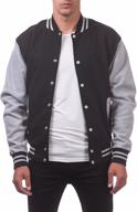 top-notch men's varsity fleece baseball jacket by pro club логотип