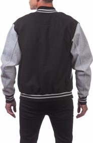 img 3 attached to Top-notch Men's Varsity Fleece Baseball Jacket by Pro Club