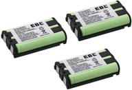 🔋 ebl hhr-p104 / hhr-p104a / kx-tga520m / kx-fg6550 / kx-fpg391 / kx-tg2388b kx-tg2396 kx-tg2300 cordless phone replacement battery pack of 3 - efficient & reliable power solution logo