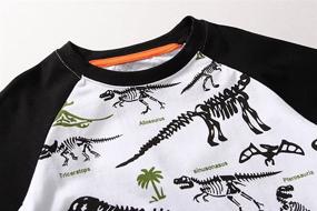 img 2 attached to 🦕 Toddler Dinosaur Sleeve Shirt for Boys - Bleubell Clothing