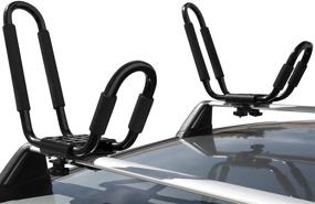 img 2 attached to 🛶 Ultimate Kayak Roof Rack for Car - Best Kayaks Accessories with J Hooks Bar Mount Carrier for Easy Transport of Sit on Top, Canoe, Fishing, Jon Boat, Surf Ski - Caddy Racks Designed to Fit Truck SUV Van Cars w/ Universal Crossbars