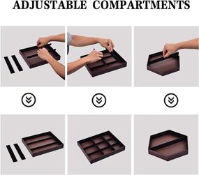 img 3 attached to LUXSUN Men's Valet Tray Set - Leather Catch All Trays for Dresser Tops, Desk Organization, Entryway Table - Key and Wallet Organizer Tray for Nightstand Bedside - 2 Piece Pack