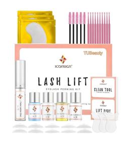 img 4 attached to 💁 Upgrade Your Lashes: TUBeauty Eyelash Perming Kit for Professional Curling and Nutritious Lift with ICONSIGN