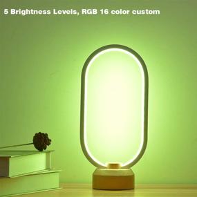 img 3 attached to 🌈 LONRISWAY RGB Wood Table Lamp - 16 Color-Changing Bedside Lamp, Natural Beech Night Light for Living Rooms and Bedrooms - Creative Home Decor, Unique Housewarming Gift