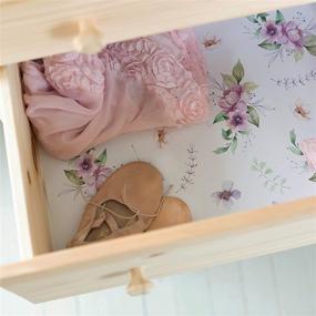 img 1 attached to 🌸 Linen Scented Drawer Liners for Dresser & Cabinets | Non-Adhesive 8 Sheets | Double-Sided Design | Bathroom & Shelf Paper 16.5in X 22.8in