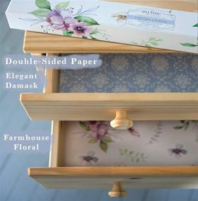img 2 attached to 🌸 Linen Scented Drawer Liners for Dresser & Cabinets | Non-Adhesive 8 Sheets | Double-Sided Design | Bathroom & Shelf Paper 16.5in X 22.8in