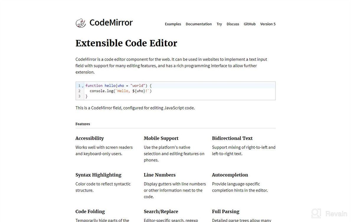 img 1 attached to Codemirror review by Adam Bates