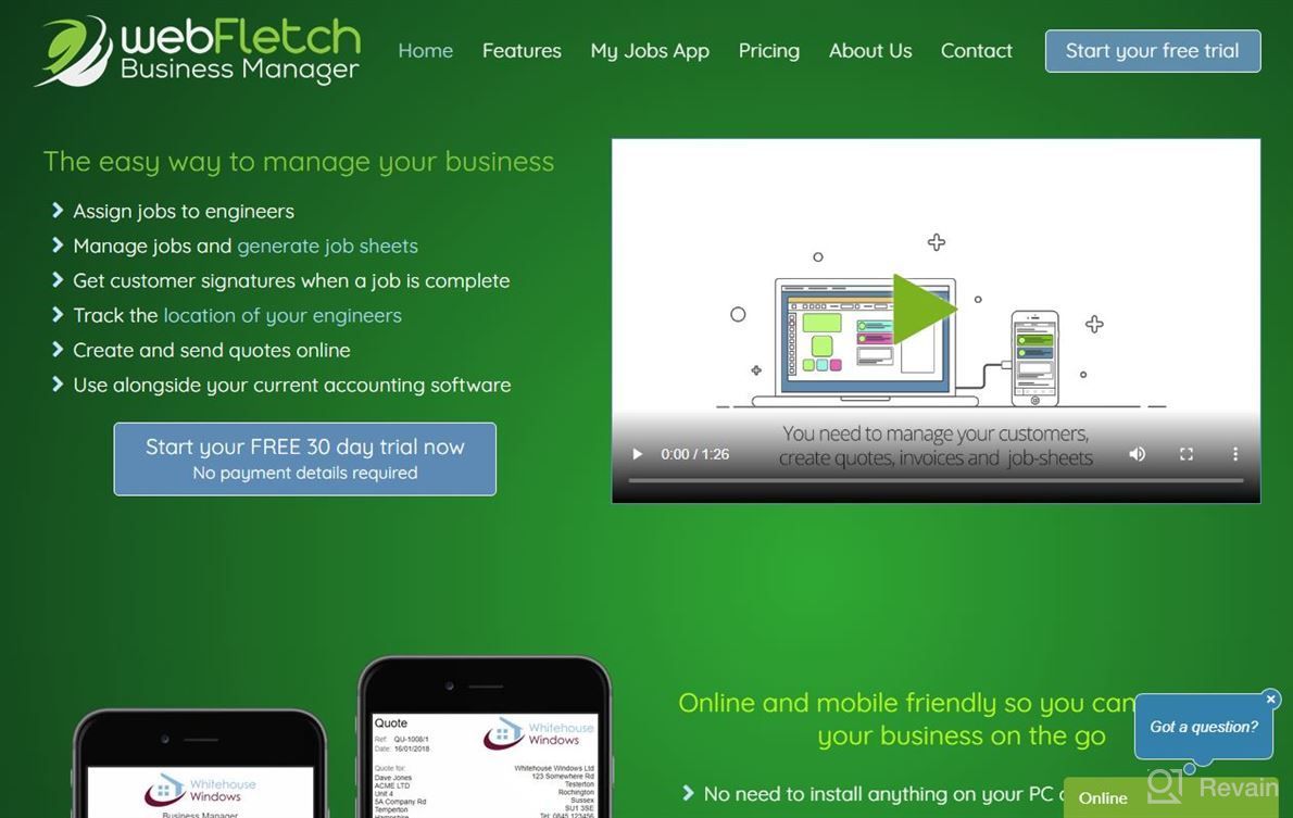 img 1 attached to WebFletch Business Manager review by Eldrick Carlton