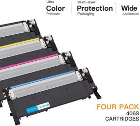 img 2 attached to 🖨️ E-Z Ink (TM) Compatible Toner Cartridge Replacement for Samsung 406 406S CLT-K406S CLT-C406S CLT-M406S CLT-Y406S - Xpress C460W C410W - 4 Pack