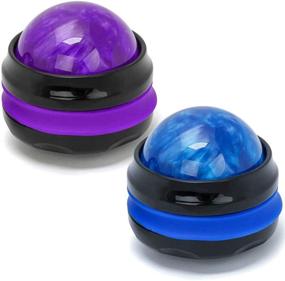 img 4 attached to 🏀 Coolrunner Massage Ball 2-Pack: Handheld Self Massager for Sore Muscles, Full Body Relaxation, Blue & Purple