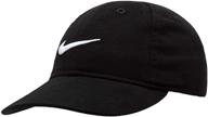🧢 nike kids' little classic twill baseball hat, black, size 4-7 logo