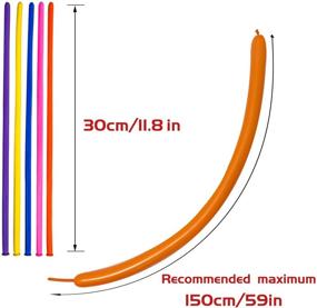 img 3 attached to 🎈 Разноцветные скручивающиеся воздушные шары для свадьбы и дня рождения - набор из 100 длинных воздушных шаров LXZFCRG 260.