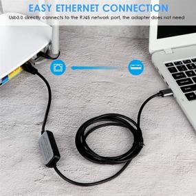img 4 attached to 🔌 Moyina USB 3.0 to RJ45 Gigabit Ethernet Network Cable - Compatible with Switch, Router, Gateway, Modem - for MacBook, Windows, Chromebook, Surface Pro, Linux