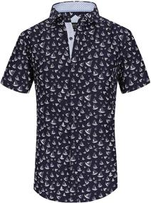 img 4 attached to Monlando Printed Wrinkle Regular Black402: A Stylish Men's Clothing Essential