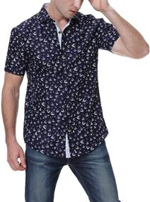 img 1 attached to Monlando Printed Wrinkle Regular Black402: A Stylish Men's Clothing Essential