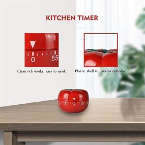 img 1 attached to 🍅 Jayron JR-WG017 Kitchen Cooking Timer - Tomato Cartoon Mechanical Countdown Hour Meter for Cooking, Homework, Baking, Learning, and Body-Building