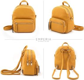 img 1 attached to EMPERIA Leather Backpack Convertible Crossbody Backpacks