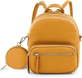 img 4 attached to EMPERIA Leather Backpack Convertible Crossbody Backpacks