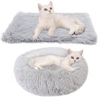 🐱 dorakitten cat blanket cushion plush bed: soft fluffy calming bed for indoor cats and small dogs logo