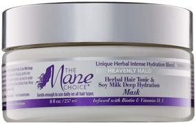 img 4 attached to Heavenly Halo Herbal Hair Tonic & Soy Milk Deep Hydration Mask - Intensive Hair Treatment to Revive Dry, Dehydrated Hair (8 oz / 237 mL)