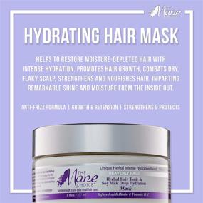 img 2 attached to Heavenly Halo Herbal Hair Tonic & Soy Milk Deep Hydration Mask - Intensive Hair Treatment to Revive Dry, Dehydrated Hair (8 oz / 237 mL)