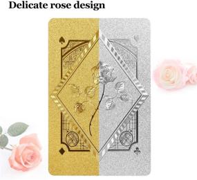 img 3 attached to Delicate Pattern 24K Foil Waterproof Poker Cards - Joyoldelf 2 Decks with Gift Box: The Ultimate Cardistry, Party and Game Tool