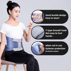 img 3 attached to 💪 Large Adjustable Lumbar Support Back Brace for Herniated Disc Relief and Back Pain - Breathable Mesh Design for Men and Women – Ideal for Work and Daily Use