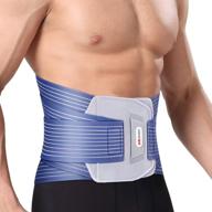 💪 large adjustable lumbar support back brace for herniated disc relief and back pain - breathable mesh design for men and women – ideal for work and daily use логотип