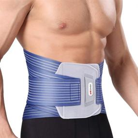 img 4 attached to 💪 Large Adjustable Lumbar Support Back Brace for Herniated Disc Relief and Back Pain - Breathable Mesh Design for Men and Women – Ideal for Work and Daily Use