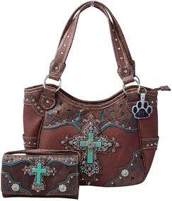 img 4 attached to HW Collection Turquoise Concealed Crossbody Women's Handbags & Wallets