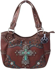 img 3 attached to HW Collection Turquoise Concealed Crossbody Women's Handbags & Wallets