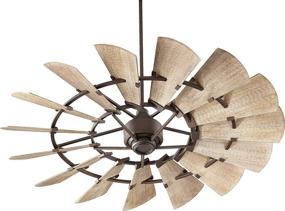 img 3 attached to 🌀 Quorum International Windmill 60-Inch Ceiling Fan in Oiled Bronze - Model 96015-86